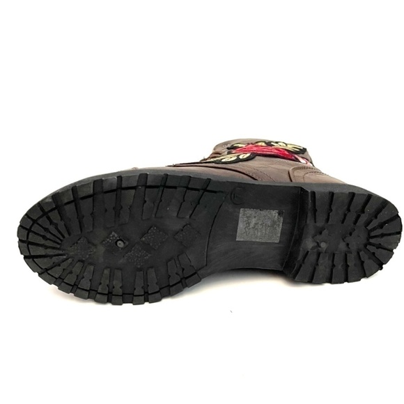 NEW Karyn’s Brown Embroidered Lace Up Combat Boots US 7 - Picture 7 of 7